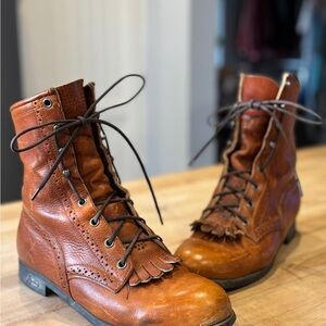 Justin Brown Leather Boots